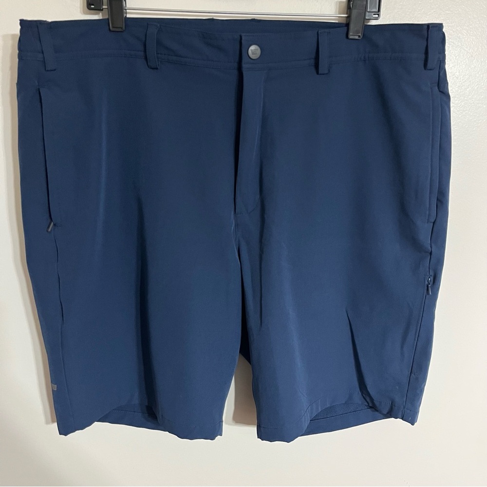 Mack Weldon Shorts Mens 2XL XXL Blue‎ Chino Performance Tech Stretch 9" Inseam